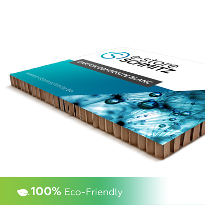 Panneau carton composite blanc