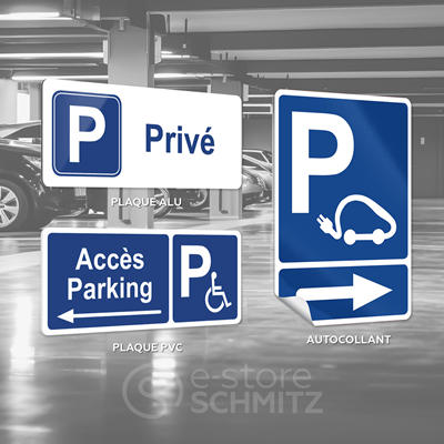 Pictogrammes parking avec texte