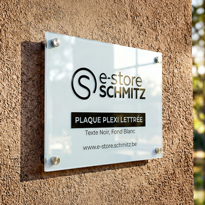 Plaque professionnelle plexi lettrée