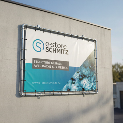 Bâche avec structure murale tubulaire