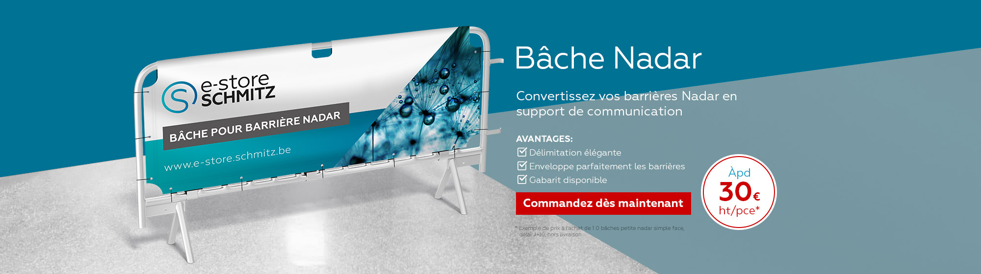 Bâche pour barrière nadar