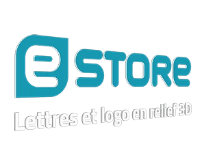Lettres et logo en relief 3D