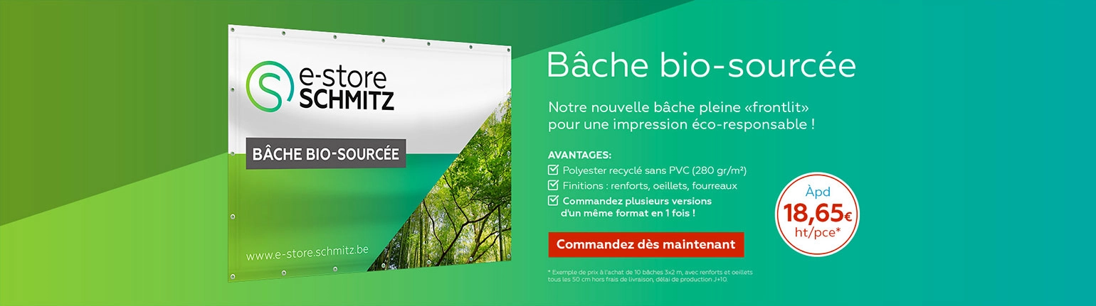 Impression bâche pleine bio-sourcée [frontlit]