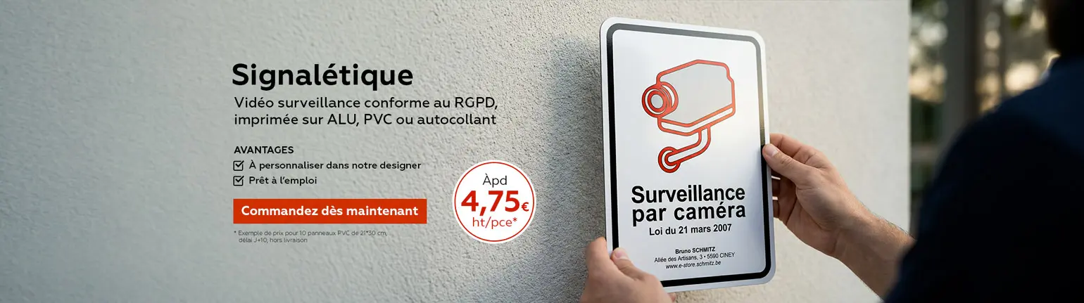 Impression Panneau et Stickers de Surveillance par Caméra, système vidéo suveillance